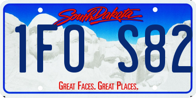 SD license plate 1FOS82