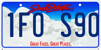 SD license plate 1FOS90