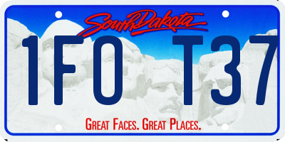 SD license plate 1FOT37