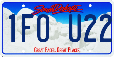 SD license plate 1FOU22