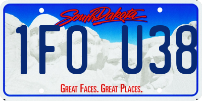 SD license plate 1FOU38