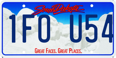 SD license plate 1FOU54
