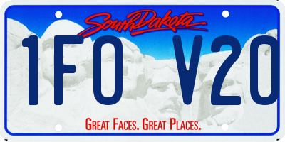SD license plate 1FOV20