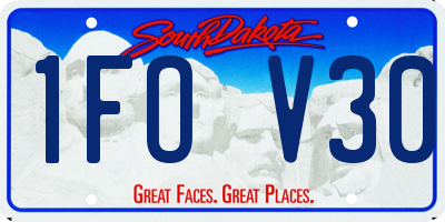 SD license plate 1FOV30