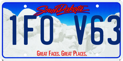 SD license plate 1FOV63
