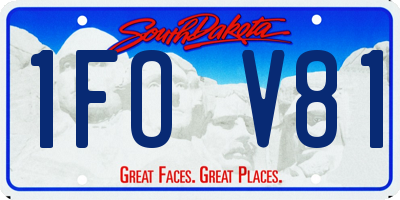 SD license plate 1FOV81
