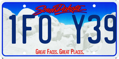 SD license plate 1FOY39