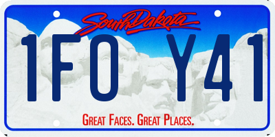 SD license plate 1FOY41