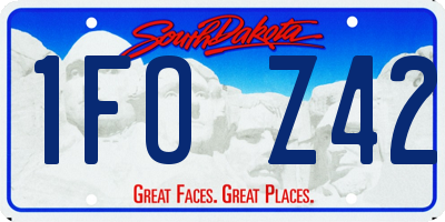 SD license plate 1FOZ42