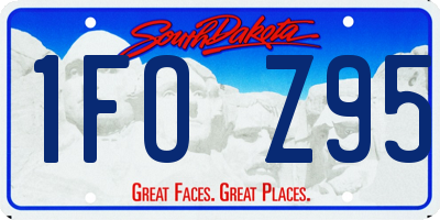 SD license plate 1FOZ95