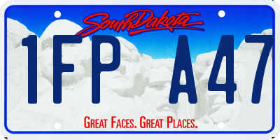 SD license plate 1FPA47