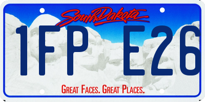 SD license plate 1FPE26