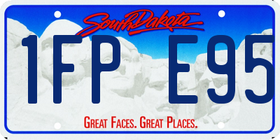 SD license plate 1FPE95