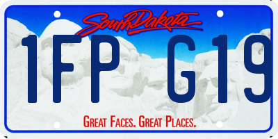 SD license plate 1FPG19