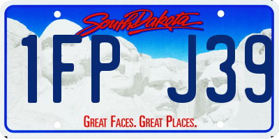 SD license plate 1FPJ39