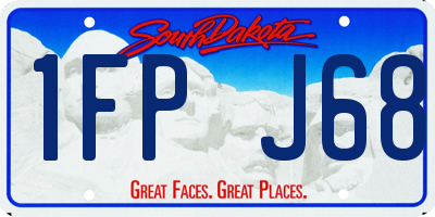 SD license plate 1FPJ68