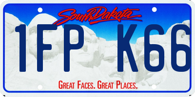 SD license plate 1FPK66
