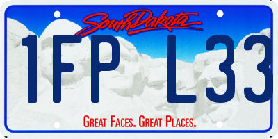 SD license plate 1FPL33