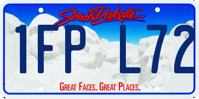 SD license plate 1FPL72