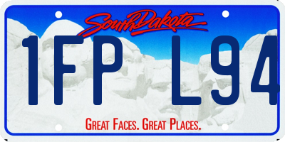 SD license plate 1FPL94