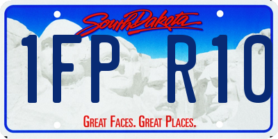 SD license plate 1FPR10