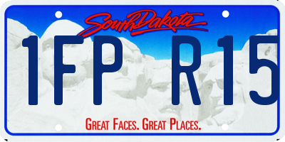 SD license plate 1FPR15