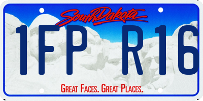 SD license plate 1FPR16
