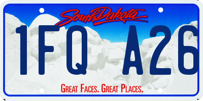 SD license plate 1FQA26