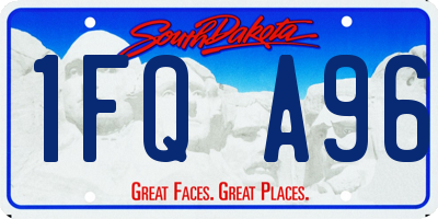 SD license plate 1FQA96