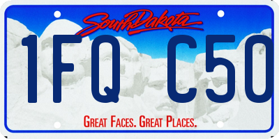 SD license plate 1FQC50