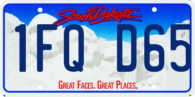 SD license plate 1FQD65