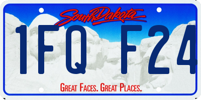 SD license plate 1FQF24