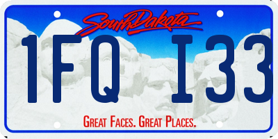 SD license plate 1FQI33