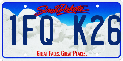 SD license plate 1FQK26