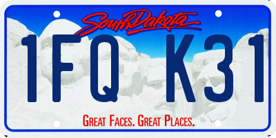 SD license plate 1FQK31