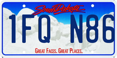 SD license plate 1FQN86