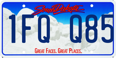 SD license plate 1FQQ85