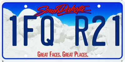 SD license plate 1FQR21