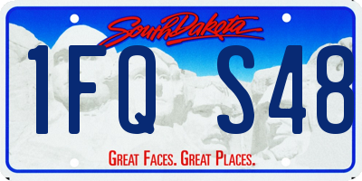 SD license plate 1FQS48