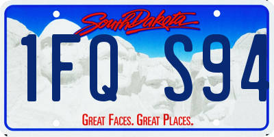 SD license plate 1FQS94