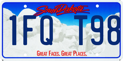 SD license plate 1FQT98