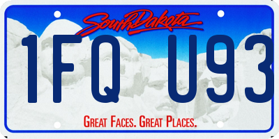 SD license plate 1FQU93