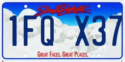 SD license plate 1FQX37