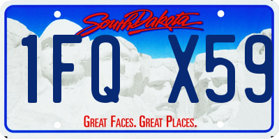SD license plate 1FQX59