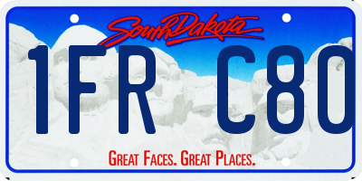SD license plate 1FRC80