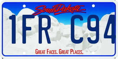 SD license plate 1FRC94