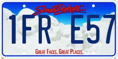 SD license plate 1FRE57