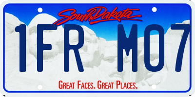 SD license plate 1FRM07
