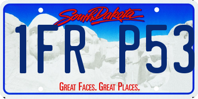 SD license plate 1FRP53