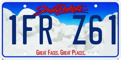 SD license plate 1FRZ61